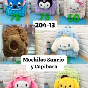 Mochilas Sanrio y Capibara