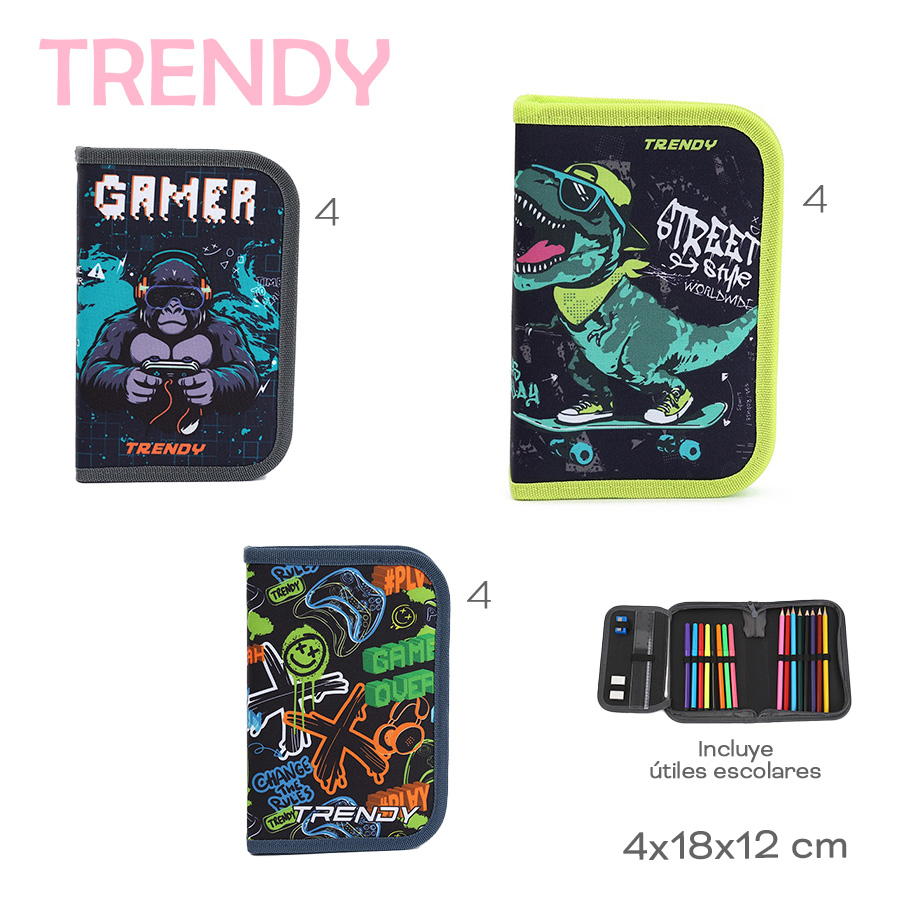 Cartuchera C/ Utiles Trendy