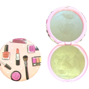 Espejo circular maquillaje con doble visor
